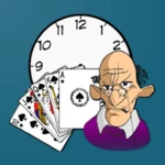 grandfather's clock solitaire android application logo